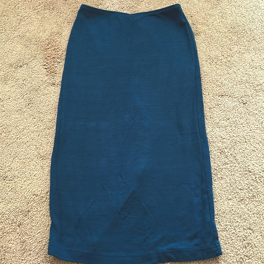 American Apparel Blue Pencil Skirt